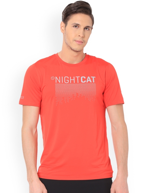 

Puma Men Red Printed Round Neck NightCat S S T-shirt