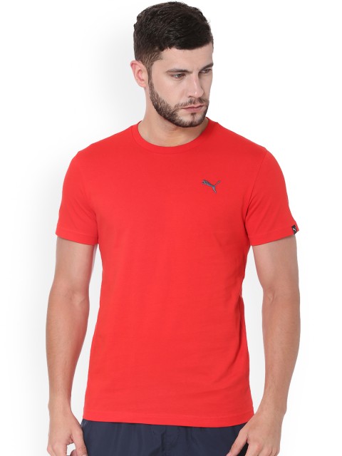 

Puma Men Red Solid Round Neck T-shirt