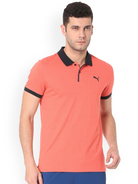 

Puma Men Pink Solid Polo Collar India AOP Polo T-shirt