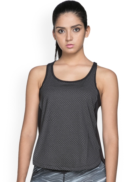 

Puma Women Black Printed Scoop Neck GOLD Tank T-shirt