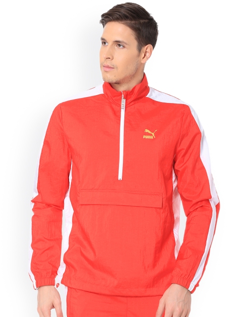 

Puma Men Coral Red Solid T7 BBoy Track Sporty Jacket