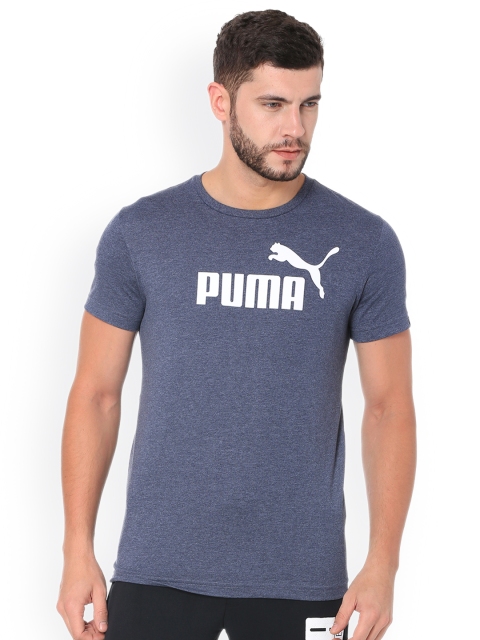 

Puma Men Blue Printed Round Neck T-shirt