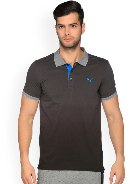 

Puma Men Black Solid Polo Collar Ombre Polo T-shirt