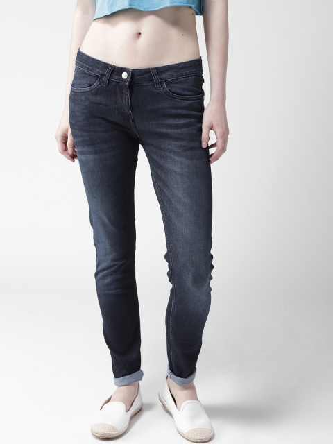 

Mast & Harbour Women Navy Blue Skinny Fit Mid-Rise Clean Look Stretchable Jeans