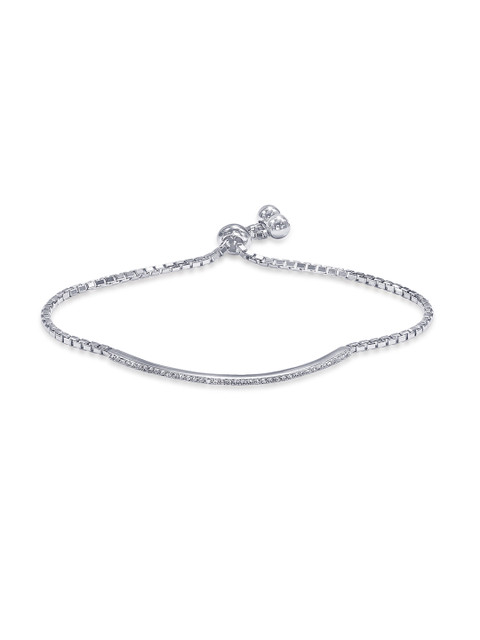 

Peora Sterling Silver Rhodium-Plated Contemporary Bracelet