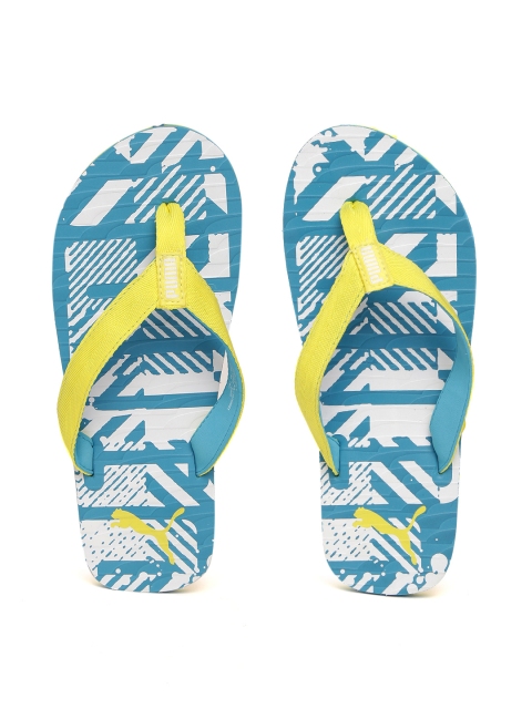 

Puma Unisex Blue & Yellow Printed Mykonos Graphic IDP Flip-Flops