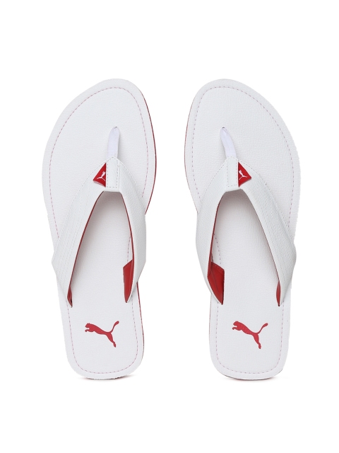 

Puma Men White Solid Ketava III DP Thong Flip-Flops