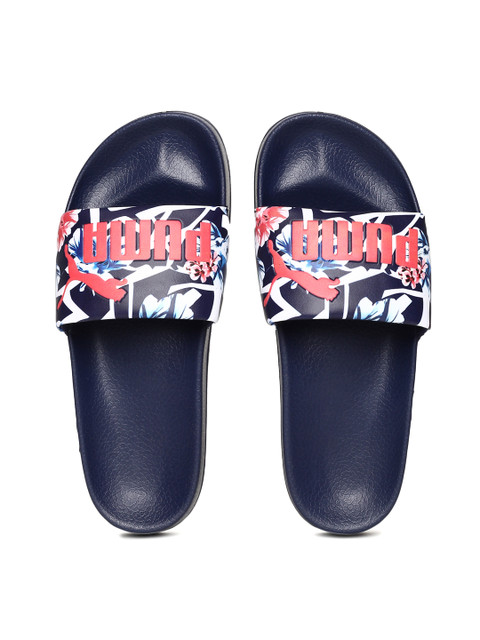 

Puma Women Navy Blue & Pink Leadcat Botanical Wns Slides