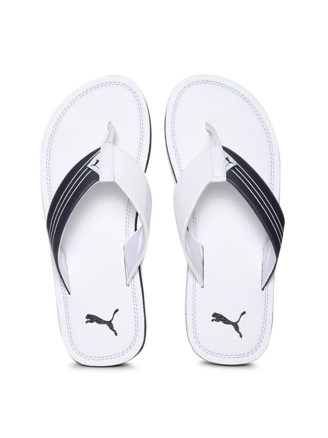 

Puma Men White & Navy Blink Duo IDP Flip-Flops