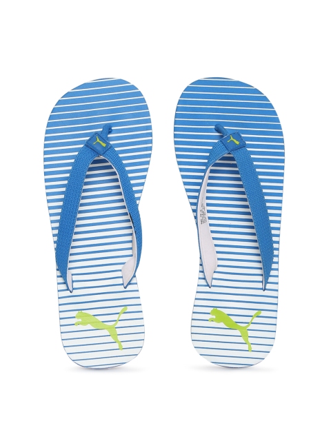 

Puma Unisex Blue & White Current IDP Striped Flip-Flops