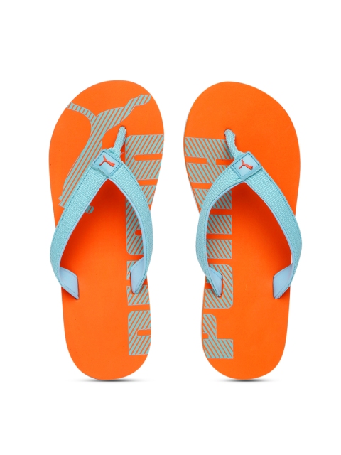 

Puma Kids Blue & Orange Epic Flip V3 GU JR IDP Printed Thong Flip-Flops