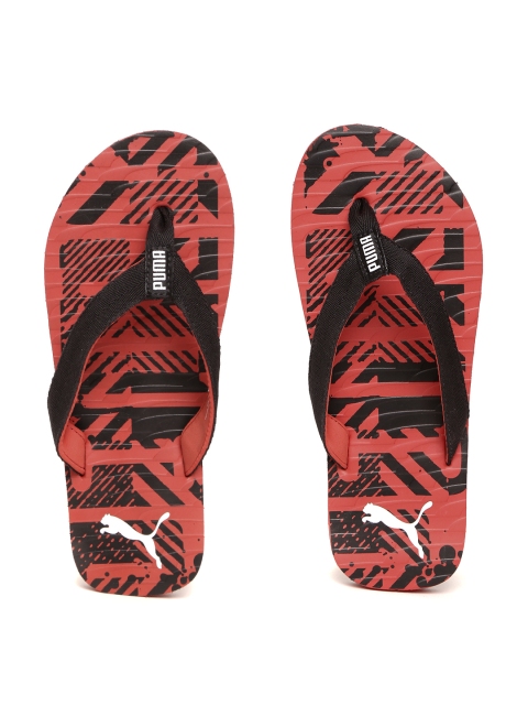 

Puma Unisex Red & Black Printed Mykonos Graphic IDP Flip-Flops