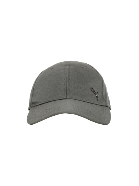 

Puma Unisex Grey Solid Metal Cat Baseball Cap