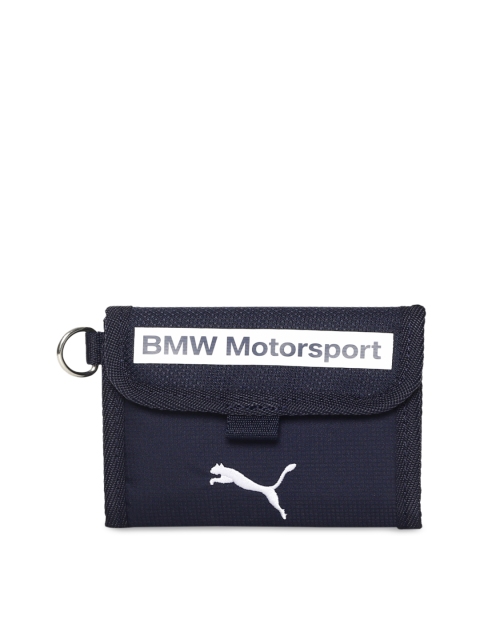 

Puma Unisex Navy BMW Motorsport Blue Solid Three Fold Wallet, Navy blue