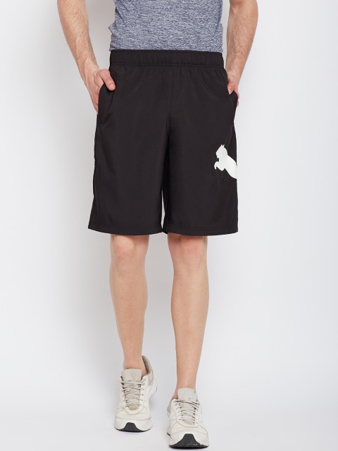 

Puma Men Black Solid Regular Fit Sports Shorts