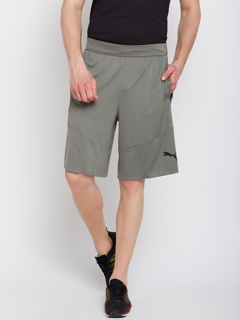 

Puma Men Grey Solid Regular Fit Regular Shorts