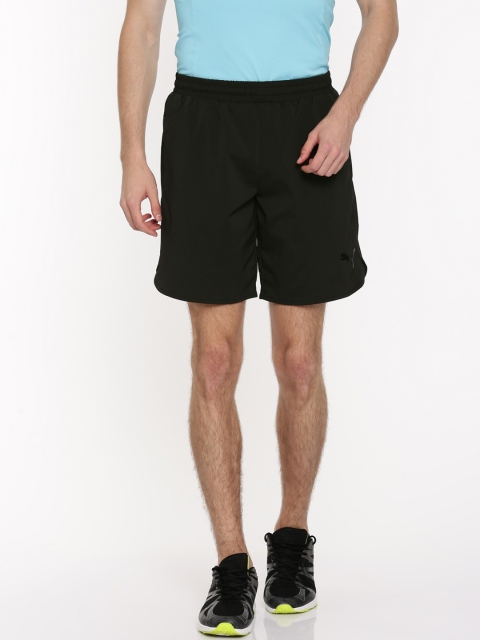 

Puma Men Black Solid Regular Fit Sports Shorts