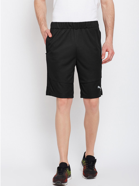

Puma Men Black Solid Regular Fit Sports Shorts