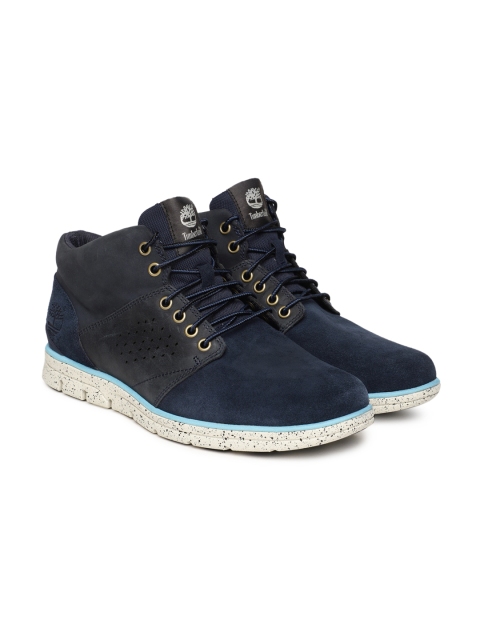 

Timberland Men Navy Brad ST Suede Sneakers, Navy blue
