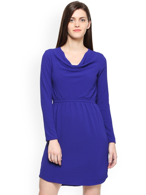 

Van Heusen Woman Blue Solid Fit and Flare Dress