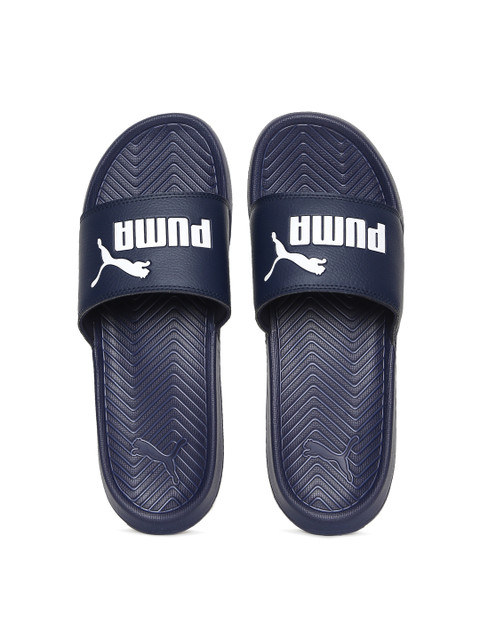 

Puma Unisex Blue Popcat Sliders, Navy blue