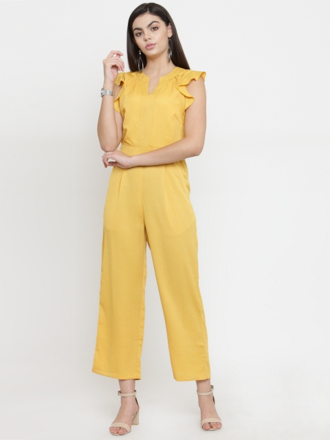 

Magnetic Designs Mustard Yellow Solid Basic Jumpsuit
