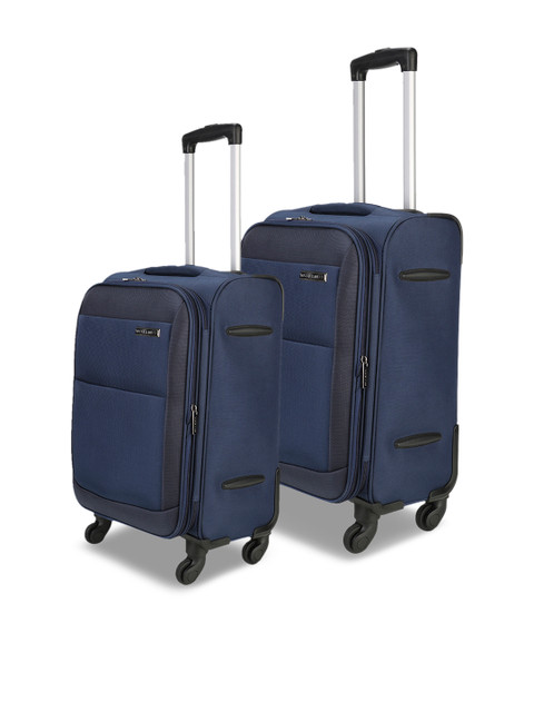 

Nasher Miles Unisex Set of 2 Navy Blue Trolley Bags