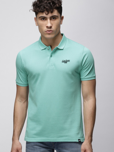 

Ecko Unltd Men Blue Solid Polo T-shirt