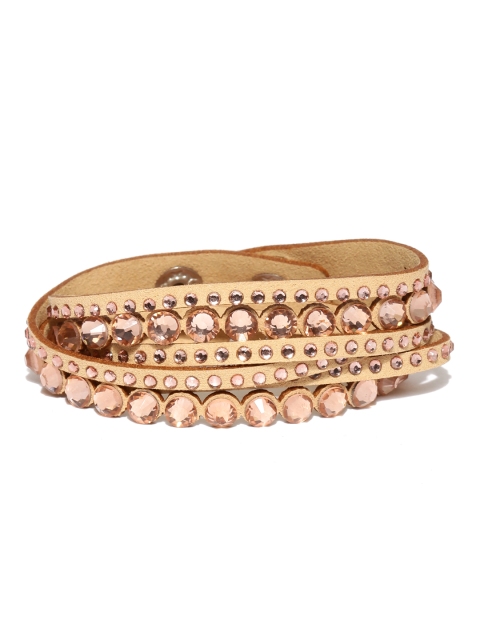 

Ayesha Beige Fabric Wraparound Bracelet