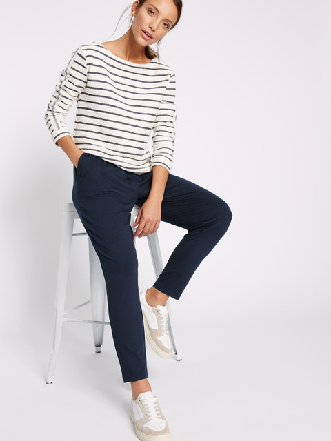 

Marks & Spencer Women Teal Blue Regular Fit Solid Regular Trousers