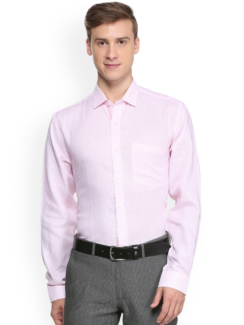 

Van Heusen Men Pink Contemporary Regular Fit Printed Formal Shirt