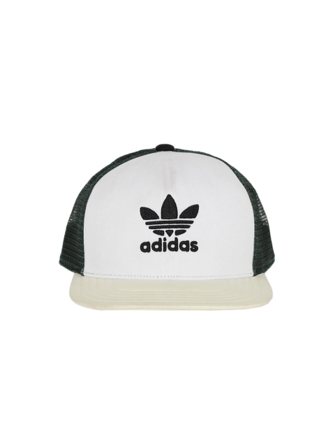 

ADIDAS Originals Unisex Off-White & Green T H TRUCKER CA Colourblocked Snapback Cap