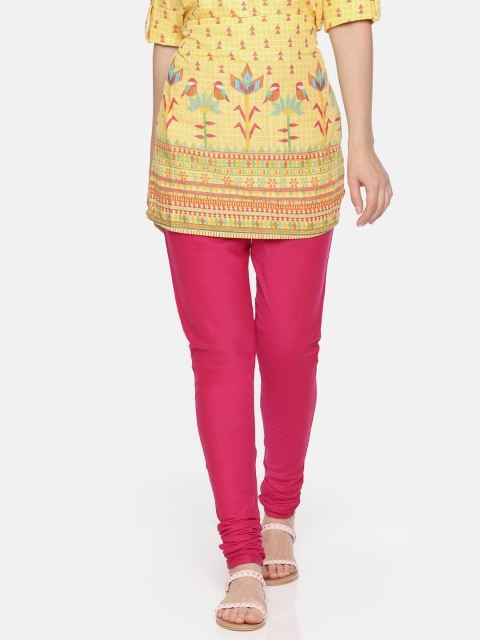 

Melange by Lifestyle Women Magenta Solid Churidar