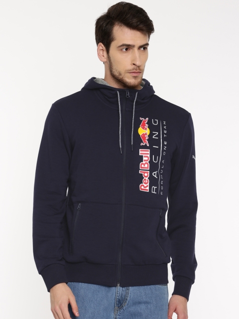 

Puma Men Navy & Red Bull Racing RBR NIGHTSKY Hooded Sweatshirt, Navy blue