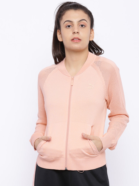 

Puma Women Peach-Coloured Solid EvoKNIT Sweatshirt