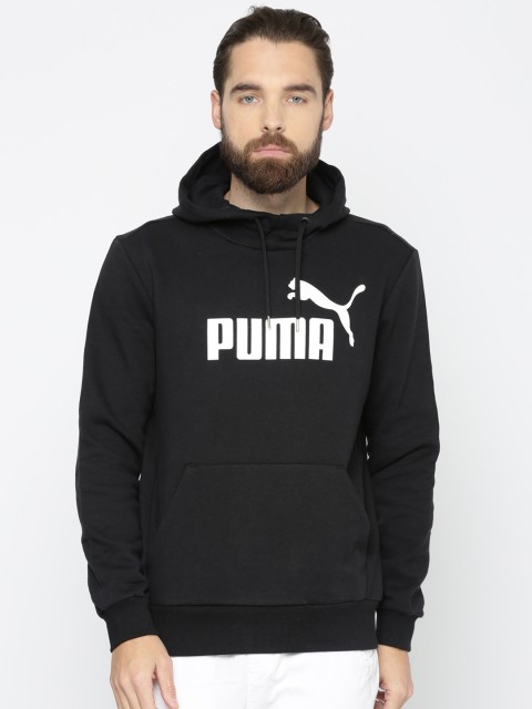 

Puma Men Black Printed ESS No.1 Hooded Sweatshirt