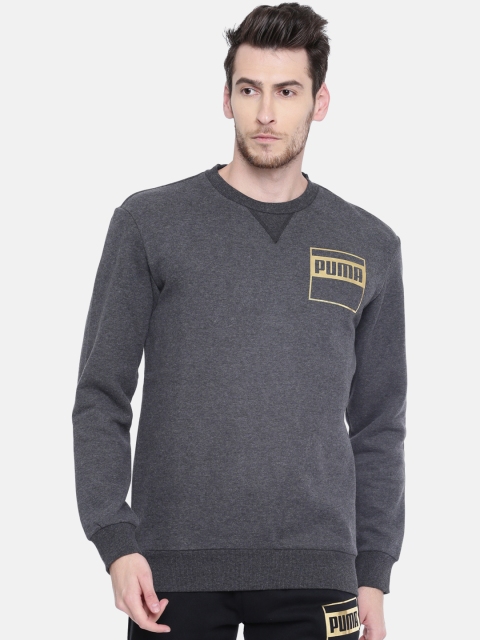 

Puma Men Charcoal Grey Solid Sweatshirt