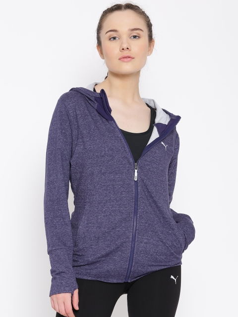 

Puma Purple Melange Hooded Sweatshirt