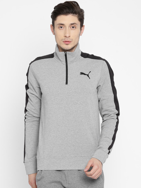 

Puma Men Grey Melange Solid Sweatshirt