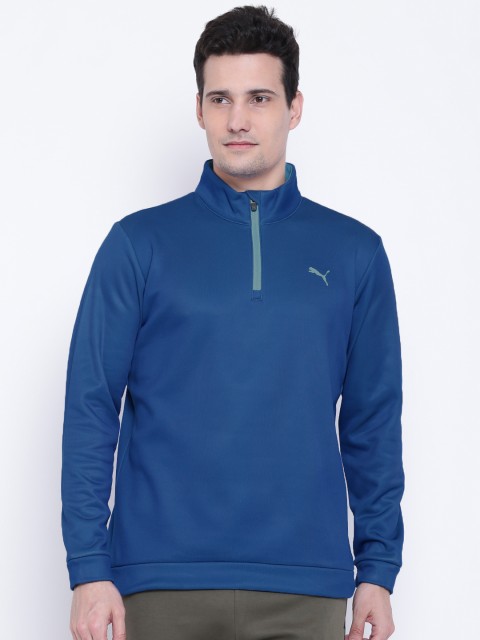 

Puma Men Blue Disruptive 1/4 Zip Solid Sweatshirt