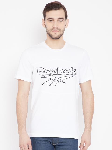 

Reebok Classic Men White Solid LF T-shirt