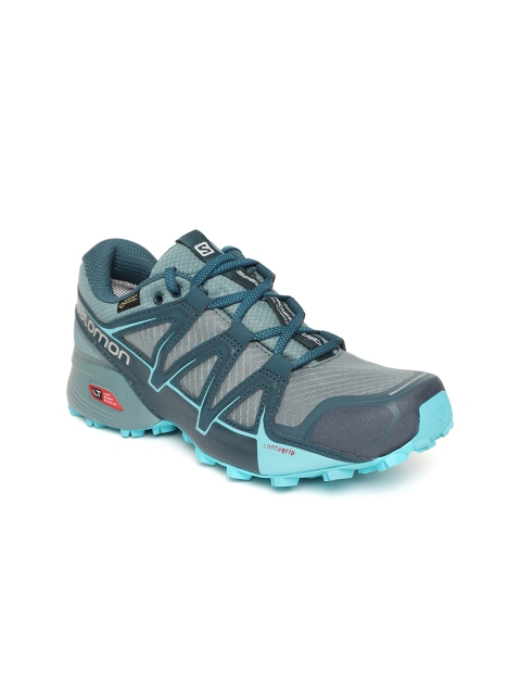 

Salomon Women Teal Green Speedcross Vario 2 GTX Running Shoes