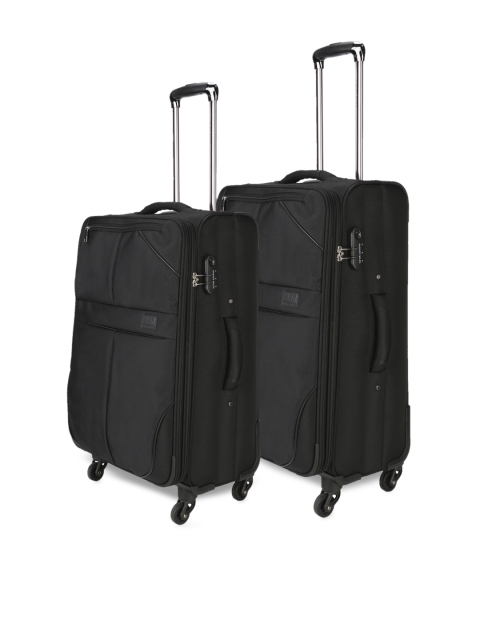 

Nasher Miles Unisex Pack of 2 Black Trolley Bags