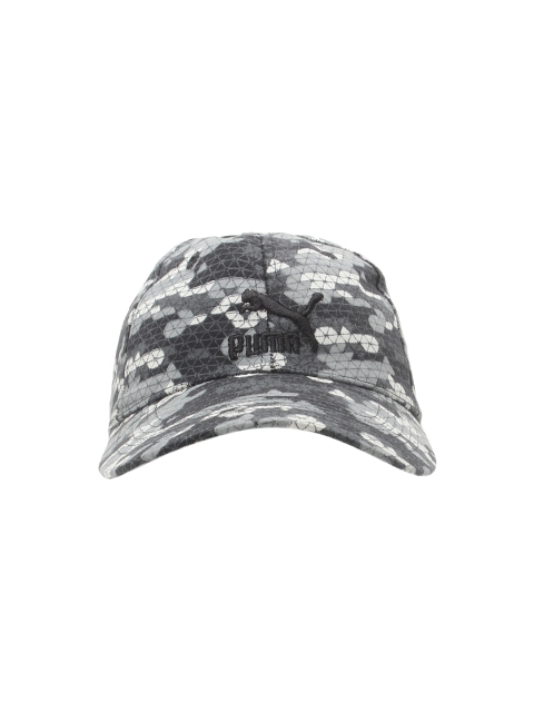 

Puma Unisex Grey & Black Printed Visor Cap