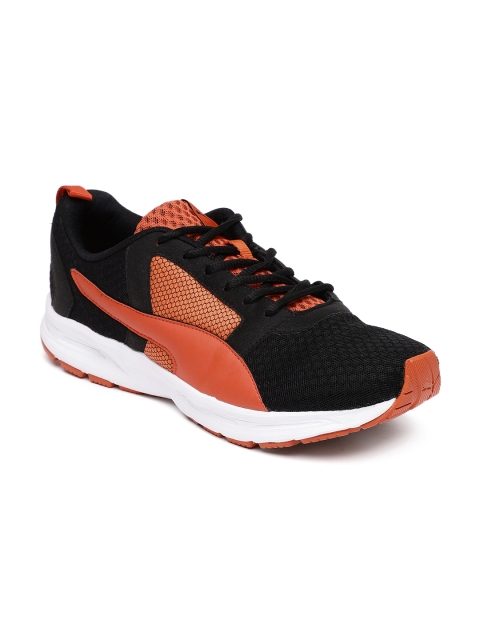

Puma Men Black & Orange Deng IDP Running Shoes