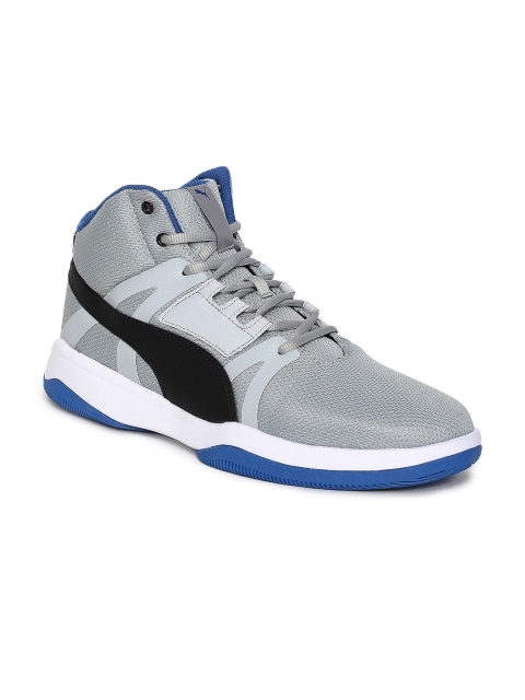 

Puma Men Grey Synthetic Mid-Top Running Shoes