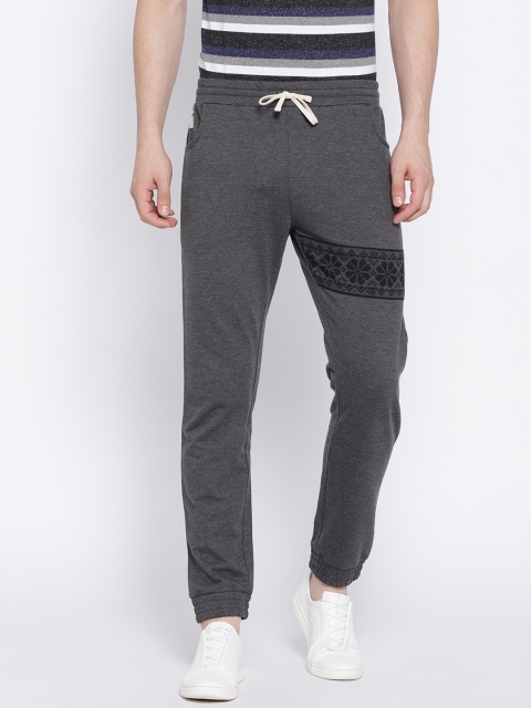 

Hubberholme Men Charcoal Grey Solid Slim Fit Joggers