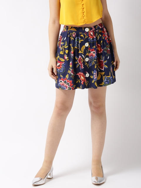 

Sera Women Navy Blue & Red Printed Flared Skirt