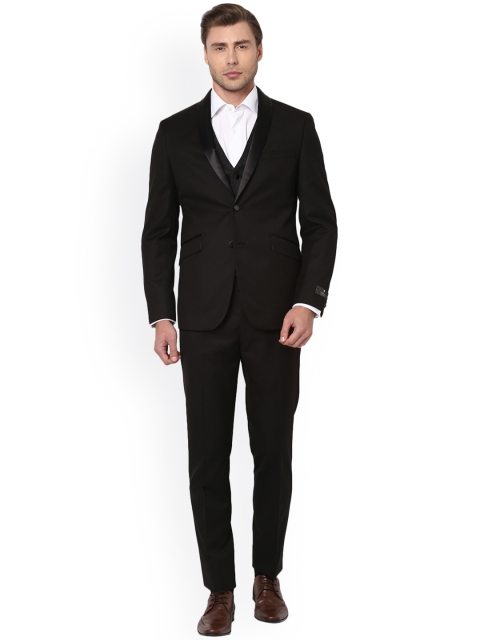 

Van Heusen Men Black Solid Single-Breasted Slim Fit Tuxedo Suit