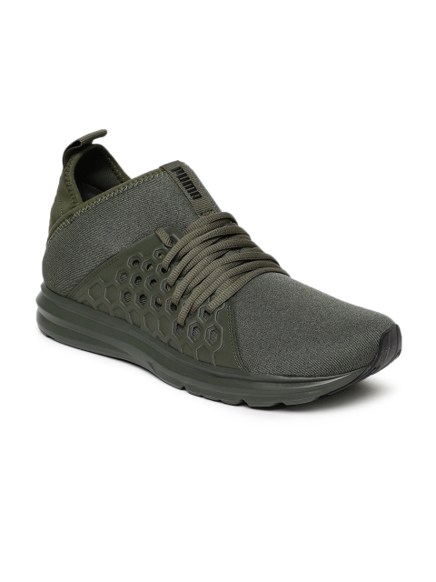 

Puma Men Olive Green Enzo NF Mid Running Shoes
